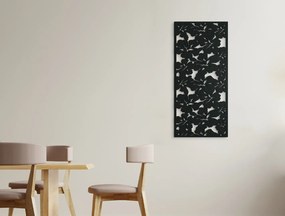 drevko Drevený obraz Ibištek Rozmer obrazu: 44,5 x 20,5 cm, Farba dekorácie: Čierna