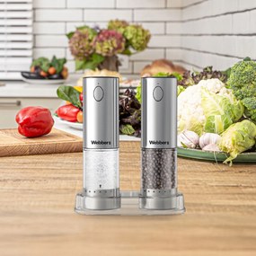 WEBBER Elektrický mlynček na soľ a korenie - dobíjateľný