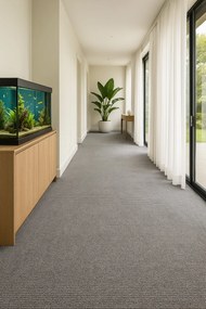 Timzo, Metrážny koberec Neapol 4726 - neúčtujeme odrezky z role, na mieru, šíře 1,33m,1m,2m,3m,4m,na mieru, neúčtujeme odrezky, šedá, filc, chodba / predsieň