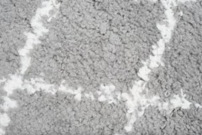 TA Koberec F128B TMAVO SIVÁ/KRÉMOVÁ BOHO Rozmer: 80x250 cm