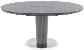 Rozkladací stôl Ricardo 120/160x120cm Popolavý/Marmur/Tmavé Popolavý