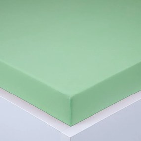 Napínacia plachta na posteľ jersey EXCLUSIVE zelené jablko 160 x 200 cm