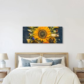 Obraz - Jesenné kvety (120x50 cm)