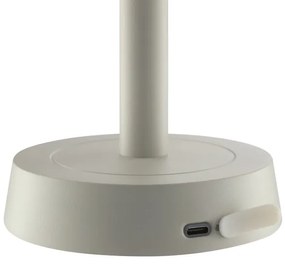 Brilliant - RAZOR dotyková stolná LED lampa, stmievateľná a nabíjateľná, LED/2,5W/5V 2700K IP44 sivá