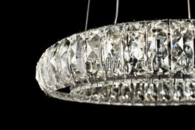 Toolight Toolight, Krištáľové LED závesné svietidlo APP1040-CP + diaľkové ovládanie, chrómová, OSW-09473