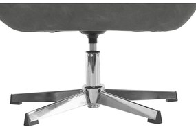 Sivé kreslo z imitácie kože Naomi - Støraa