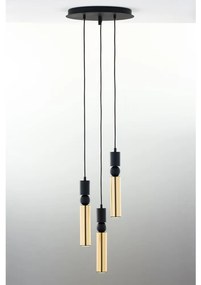 Jupiter 2016 - Luster na lanku ALAS 3xGU10/10W/230V zlatá/čierna