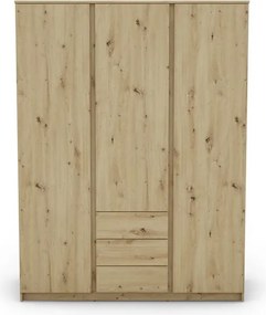 Šatníková skriňa Carlos, dub artisan, 152 cm