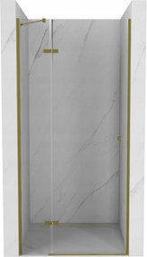 Mexen Roma, sprchové dvere do otvoru 70 x 190 cm, 6mm číre sklo, zlatý profil, 854-070-000-50-00