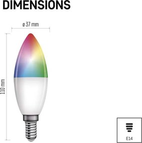 Inteligentná LED žiarovka GoSmart E14 4,8W 230V Wi-Fi RGB stmievateľná