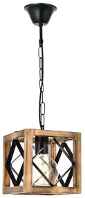 Závesné svietidlo z jedľového dreva Zikzak Rustik