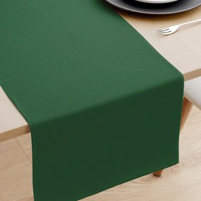 Goldea behúň na stôl loneta - tmavo zelený 20x160 cm