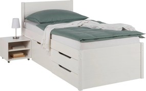 XXXLutz POSTEĽ S ÚLOŽNÝM PRIESTOROM, 90/200 cm biela Zandiara - Online Only spálne - 000528046802
