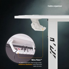 Biely herný a kancelársky stôl X-Mate 160 x 75 x 75 cm Doablo Chairs