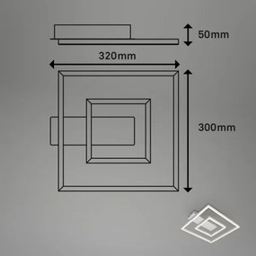 Briloner - LED Stropné svietidlo FRAME LED/22W/230V 3000K 30x32 cm matný chróm