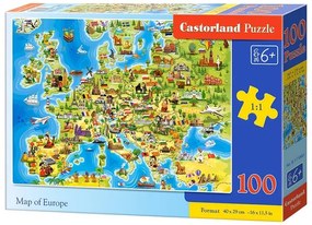 Castorland Puzzle 100 el. Mapa Európy
