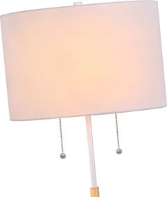 Stojacia lampa FOGO 2xE27/15W/230V biela/béžová