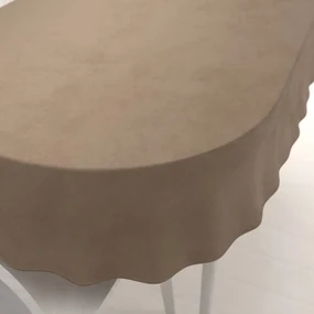 Biante Zamatový oválny obrus Velvet Prémium SVP-034 Kávovo hnedý 100x140 cm