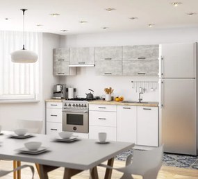 Horná kuchynská skrinka OLIWIA W80 G2 H580 biela / betón