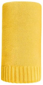 Bambusová pletená deka 100x80 cm žltá