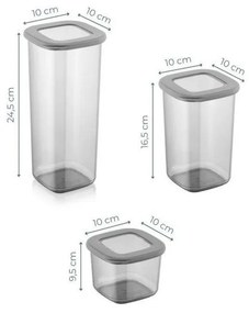 Plastové dózy v súprave 24 ks na potraviny Fresco – Hermia