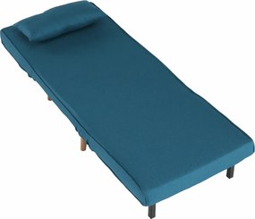 KONDELA Farido rozkladacie kreslo tyrkysová / dub