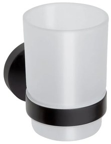 Sapho Sapho, X-ROUND BLACK pohár závesný, mliečne sklo, čierna matná, XR903B