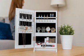 Šperkovnica so zrkadlom LUMERA biela PHO5775