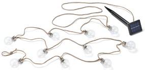 Solárna svetelná reťaz s jutovým lanom