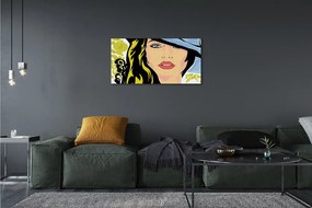 Obraz canvas žena klobúk 125x50 cm