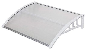 Plastová strieška v rôznych veľkostiach a farbách-Biela-120x90 cm