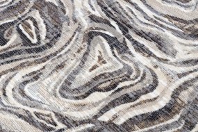 Moderný koberec TINE 75426A  Peň stromu, nepravidelný tvar,   krémovo sivý