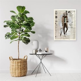 Gario Obraz na plátne Elegantný pes - novinový článok Rozmery: 40 x 60 cm