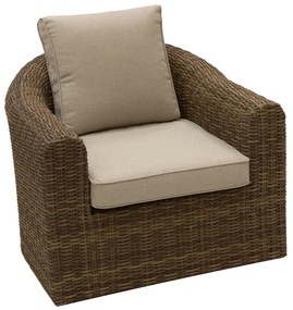 DEOKORK Ratanové kreslo BORNEO LUXURY (hnedá)