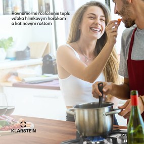 Klarstein Ignito Domino, plynová varná doska, 2 Sabaf horáky, nehrdzavejúca oceľ, strieborná