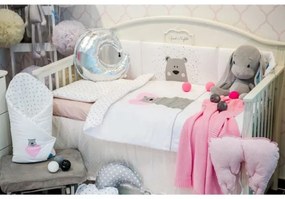 BELISIMA 6-dielne posteľné obliečky Belisima Bear in love 100/135 ružové