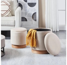 Eglo 424035 - SADA 2x Taburet MASHIKE pr. 30,5/37 cm béžová