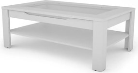 Konferenčný stolík so zásuvkou Roman, biely