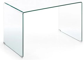 Sklenený pracovný stôl 70x125 cm Burano – Kave Home