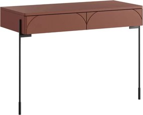 Toaletný stolík Sonatia 100 cm s dvoma zásuvkami - bordová