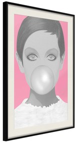 Artgeist Plagát - Bubble Gum [Poster] Veľkosť: 20x30, Verzia: Čierny rám s passe-partout