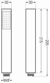 Mexen príslušenstvo - 1-bodový ručný sprchový set R-77, čierna, 785775053-70