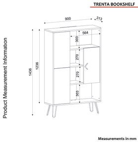 Regál Trenton (mramor). Vlastná spoľahlivá doprava až k Vám domov. 1089463