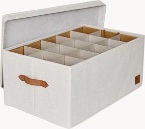 Ľanová úložná škatuľa na vianočné ozdoby Premium