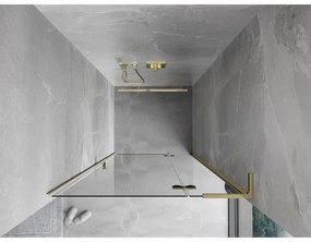 Mexen Mist-H L, 1-krídlové sprchové dvere pravé 95 cm, číre sklo, zlatý lesklý profil, 8A5L-095-000-50-00-P