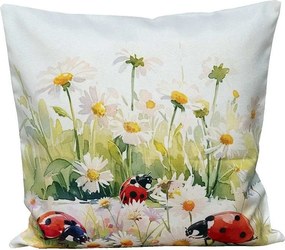 Vankúšová obliečka Lienky na lúke 40 × 40 cm