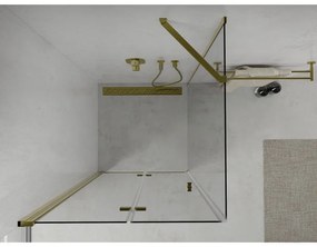 Mexen Lima sprchovací kút 80x80 cm, priehľadná, zlatá, 856-080-080-50-00