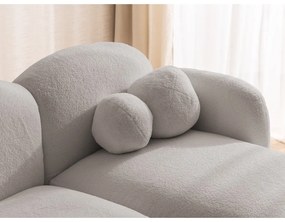 Sivá rohová pohovka z textílie buklé (pravý roh/s leňoškou) Orbit – Ropez