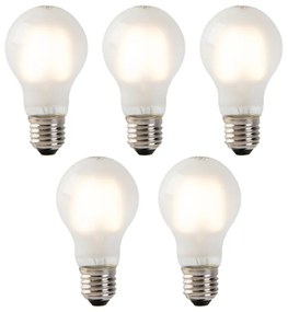 Sada 5 LED žiaroviek E27 s vláknom mliečne sklo A60 2W 180lm 2700K