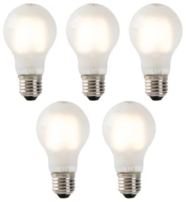 Sada 5 LED žiaroviek E27 s vláknom mliečne sklo A60 2W 180lm 2700K